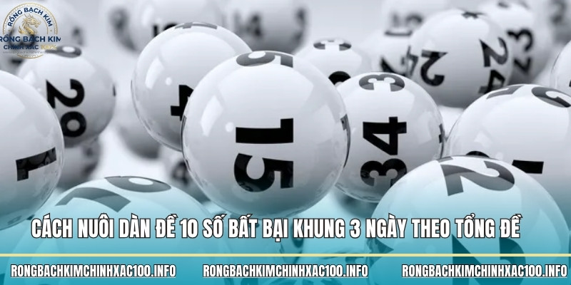 Cách nuôi dàn đề 10 số bất bại khung 3 ngày theo tổng đề 