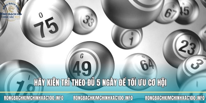 Hãy kiên trì theo đủ 5 ngày để tối ưu cơ hội