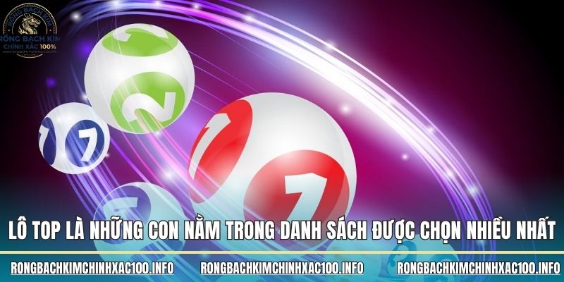 Lô top là những con nằm trong danh sách được chọn nhiều nhất