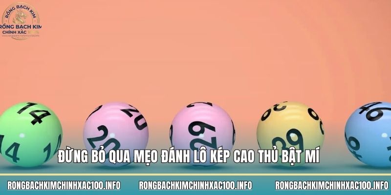 Đừng bỏ qua mẹo đánh lô kép cao thủ bật mí 