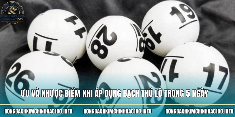 Ưu và nhược điểm khi áp dụng bạch thủ lô trong 5 ngày