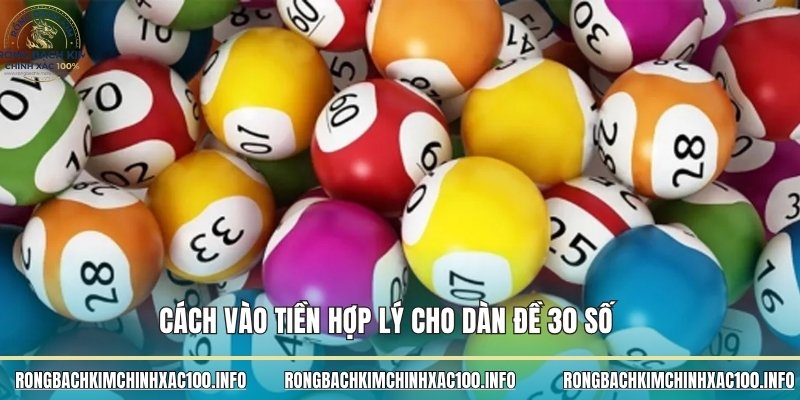 Cách vào tiền hợp lý cho dàn đề 30 số 