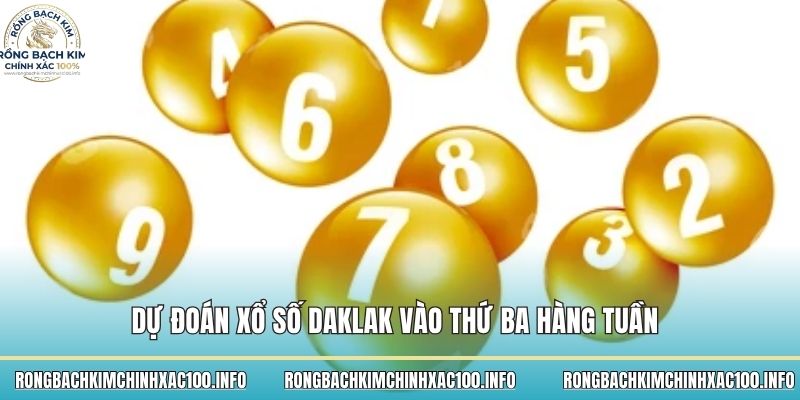 Dự đoán xổ số Daklak vào thứ ba hàng tuần 